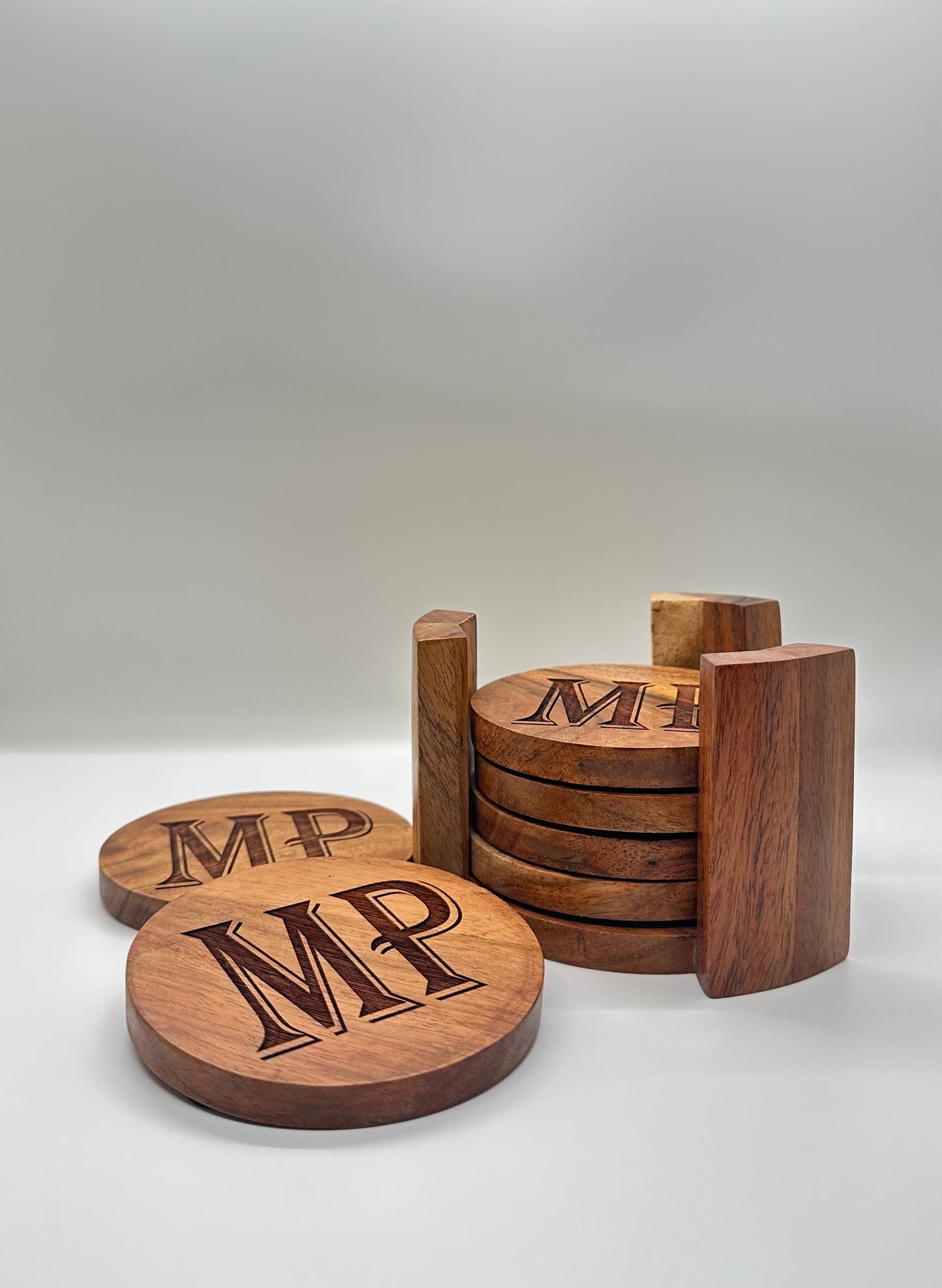 Acacia Wood Round Coasters