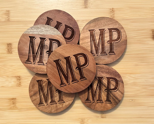 Acacia Wood Round Coasters