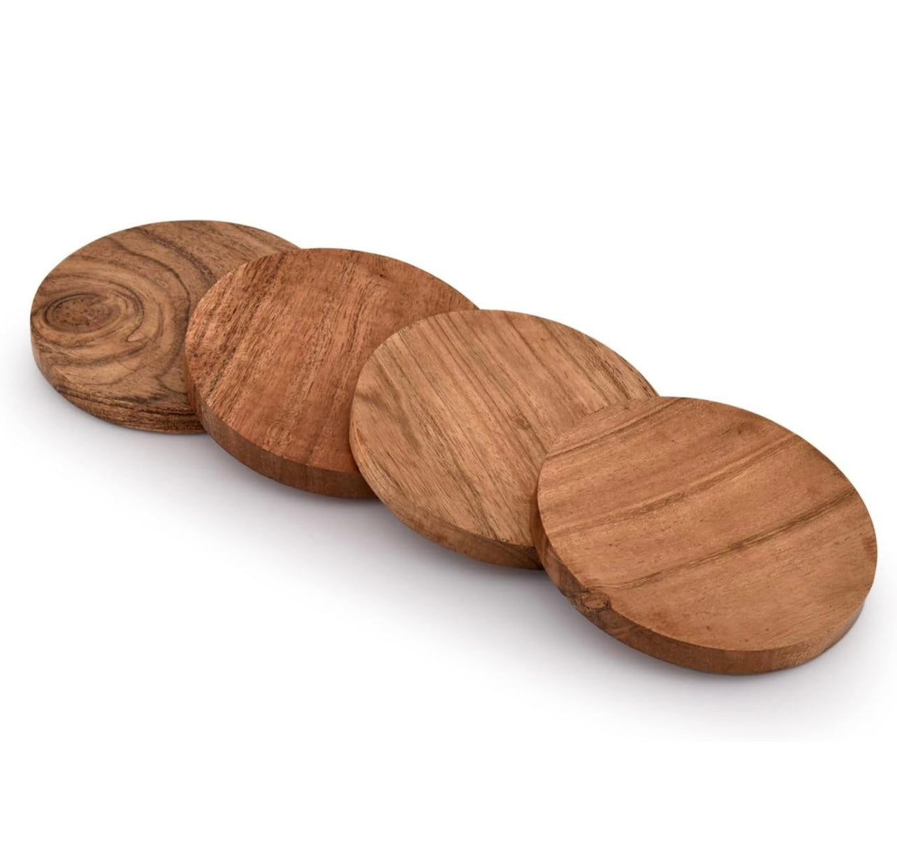 Acacia Wood Round Coasters